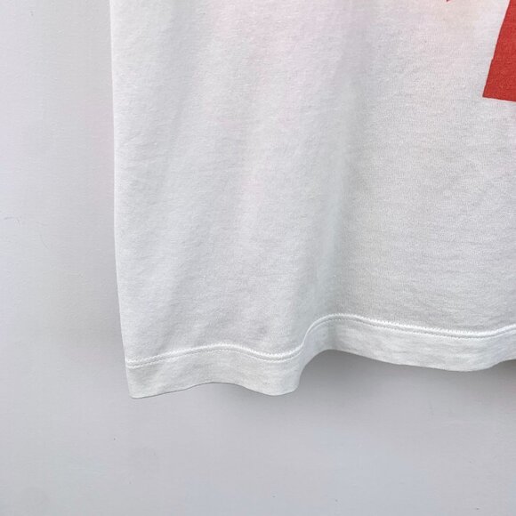 Louis Vuitton White Logo Print Cotton Round-Neck Short-Sleeve T-Shirt Size S Mad - Picture 6 of 8